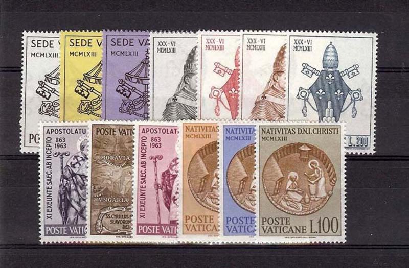 1963 Vatican City - Sc#362-374. Complete year set - MNH