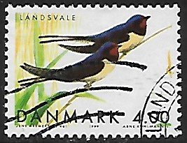 Denmark # 1163 - Swallows - used  {Dk3}