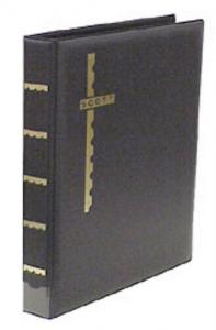 Black Scott Mint Stamp Sheet Album 3-Ring Binder & Pack of 25 Black Sheet Pages