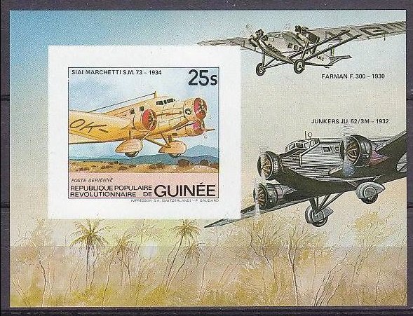1984 Guinea 986/B95b Planes 14,00 €