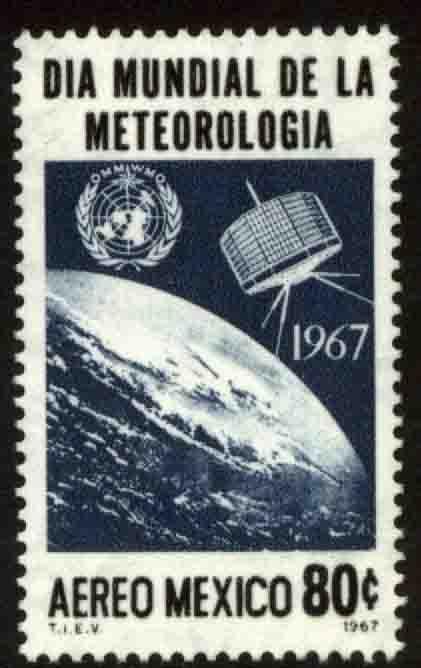 MEXICO C323 World Meteorological Day, Tiros Satellite. MNH