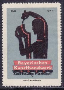 Oscar A.G. Consee - 1925Bavarian Crafts Expo Postaer Stamp