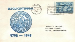 UNITED STATES NAVY DEPARTMENT SESQUICENTENNIAL 1798 - 1948 CANCELLED WASHINGTON