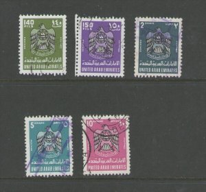 United Arab Emirates 1976 Sc 100-104 FU