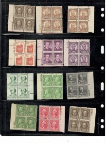 US PLATE PLOCK COLLECTION, ALL MINT, MOSTLY MNH