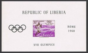 Liberia C127,MNH.Michel 556 Bl.16. Olympics Rome-1960.Runner,stadium.