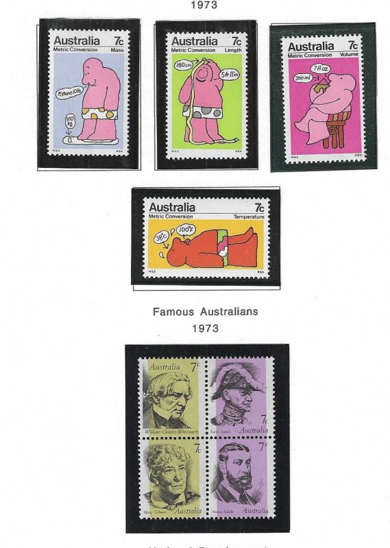 Australia 1972 - 1973 mnh 2018 SCV $8.10  -               -   13847