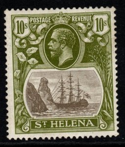 ST.HELENA SG112 1922 10/= GREY & OLIVE-GREEN MTD MINT 