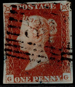 GB QV SG8, 1d red-brown, FINE USED. Cat £35.  GG 