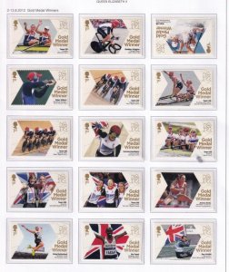 GREAT BRITAIN OLYMPICS 2012 GOLD MEDAL WINNERS SELF ADHESIVES SORT AFTER
