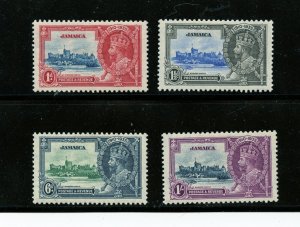 Jamaica #109-112 (J804) Complete 1935 Silver Jubilee issue, M, VLH, FVF