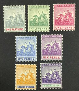 MOMEN: BARBADOS SG #135-144 1905 MINT OG H £275 LOT #62052