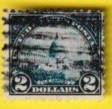 US SCOTT#572 1923 $2 UNITED STATES CAPITOL - USED