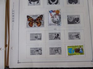 Liberia 1892-1976 Stamp Collection on Scott International Stamp Album Pages