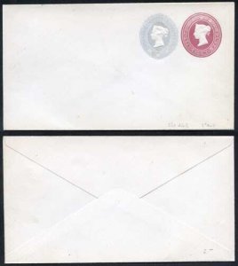 ESC 235 QV 2d Lake and 2 1/2d Grey Blue Stamped to Order Envelope Mint