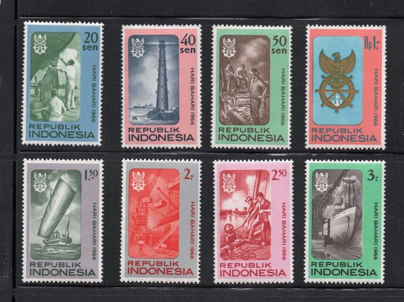 Indonesia  - Scott # 687 - 694,  MNH   