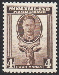 Somaliland Protectorate 1942 4a sepia MH