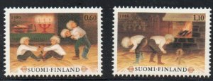 Finland Sc 650-51  1980 Christmas stamp set mint NH