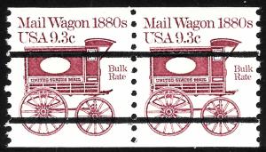 Sc 1903a  9.3¢ Mail Wagon MNH Precancel Coil Pair