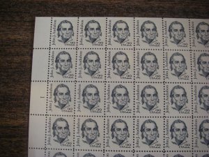 Scott 1863a, 22c John J. Audubon, Sheet of 100, LM pos 3 & 10 MNH Great American