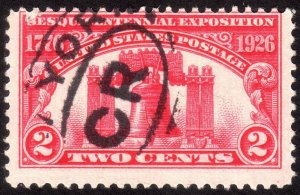 1926, US 2c, Liberty Bell, Used, Sc 627