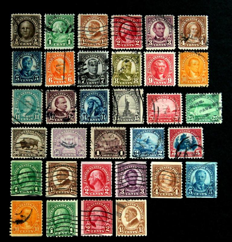 U.S. Stamps Sc# 551-573, 597-606 Complete Set (33) All Perf Checked  NO # 599A