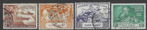 Gold Coast  144-47   1949  set  4  VF Used