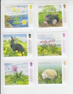 2015 Alderney Flora & Fauna (6) (Scott 519-24) MNH