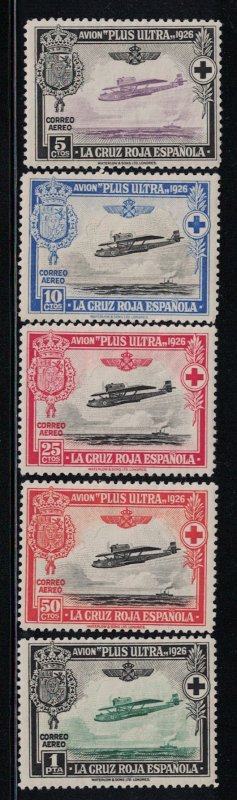 Spain  CB1-CB5  Red Cross Issue   1926   MH Scv  $ 7.50