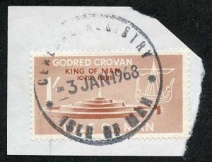 Isle of Man 1/- Brown QEII Pictorial Revenues CDS On Piece