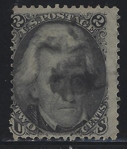 Scott # 73  Lot E253  2c Andrew Jackson  black  Used