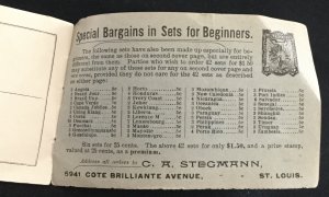 Tiffin Stamp Company Price List No 5 circa 1905 9 pages