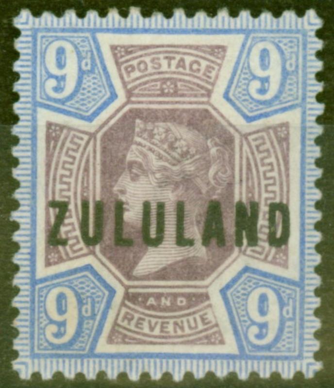 Zululand 1892 9d Dull Purple & Blue SG9 V.F Very Lightly Mtd Mint