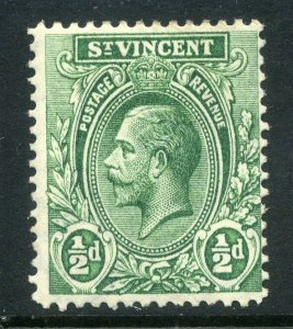 ST.VINCENT;  1913 early GV issue fine Mint hinged value  1/2d.