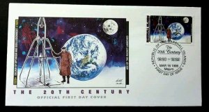 Marshall Islands 20th Century 1998 Earth Age Of The Rocket Launched Space (FDC)