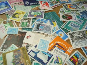 Big lot of Uruguay 1970ies MLH stamps high catalogue value very complete period 