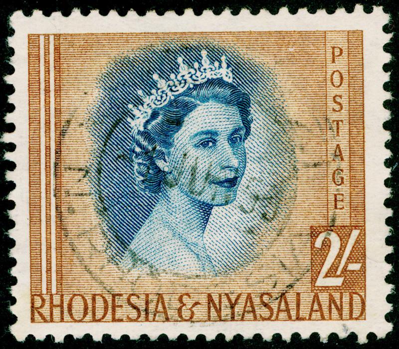 RHODESIA & NYASALAND SG11, 2s deep-orange & ultramarine, FINE USED, CDS.