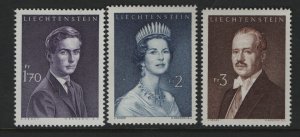 LIECHTENSTEIN 356A-358 (3) Set, MNH, 1960-64 Portraits