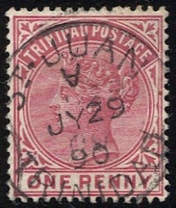 TRINIDAD 1883  Sc 69 1d  Used, scarce ST. JUAN postmark/cancel