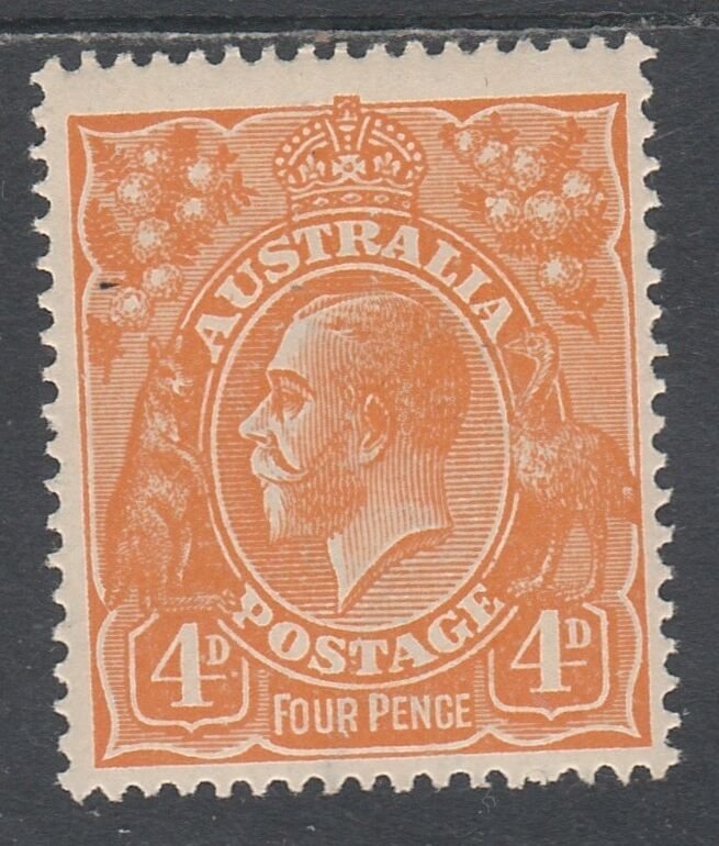 AUSTRALIA 1914 KGV 4D SINGLE WMK