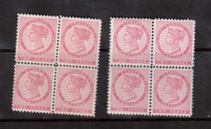 Prince Edward Island #5 & 5 Variety XF/NH Block Duo Of Two Shades