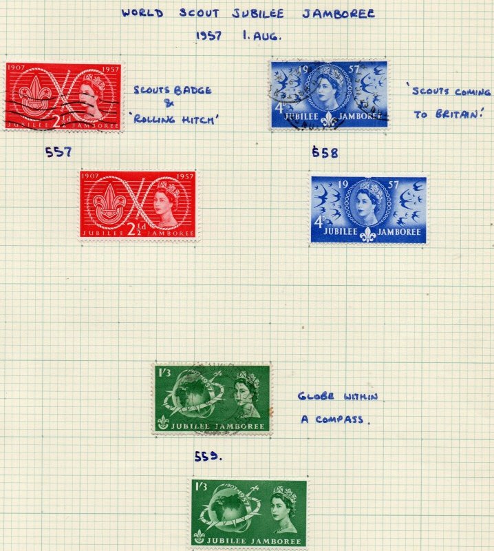 1953-70 Sg 532/840 Complete Commemorative Pre-Decimal Sets MountedMint/Fine Used