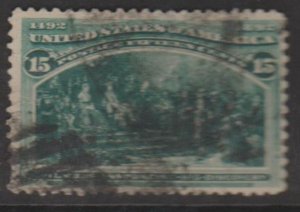 U.S. Scott #238 Columbian Stamp - Used Set of 2