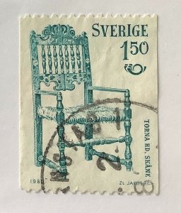 Sweden 1980 Scott 1331 used - 1.50kr, Chair from Scania