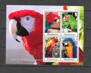 BIRDS - MONTSERRAT #1193  PARROTS  MNH