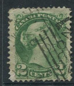 Canada -Scott 36 - Queen Victoria -1872 - Used - Single 2c Stamp