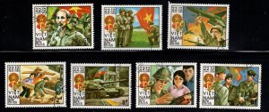 Unified Viet Nam Scott 1494-1500 People Army Used stamp set