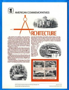 USPS COMMEMORATIVE PANEL #173 ARCHITECTURE #2019-22