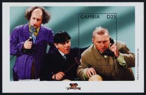 Gambia 2200-2 MNH Three Stooges, Curly on Telephone, Larry with Crown