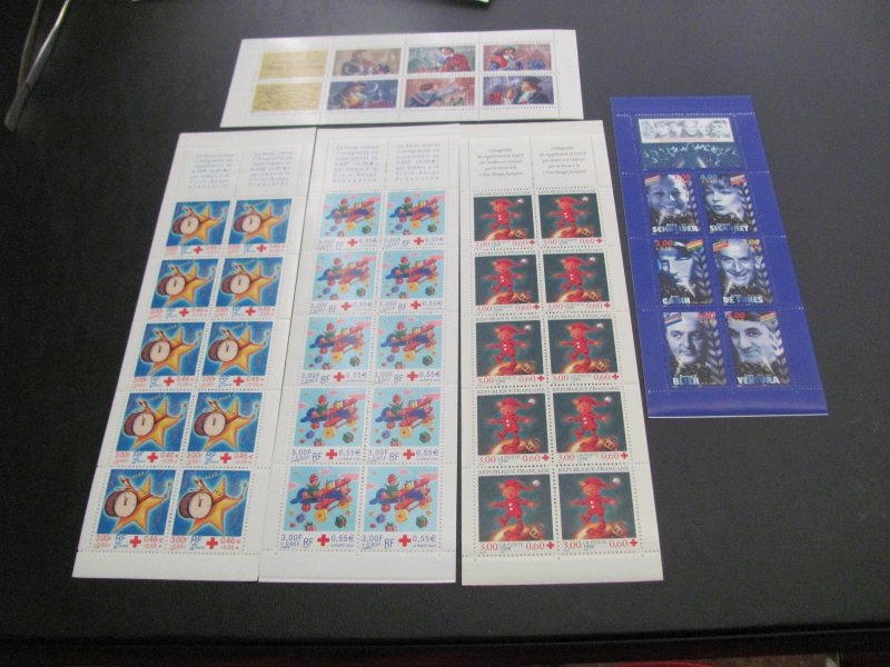 FRANCE MNH 1994-2000 LINDNER ALBUM COMPLETE W/SS &  BOOKLETS (95)